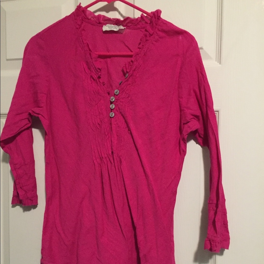 pink womans shirt